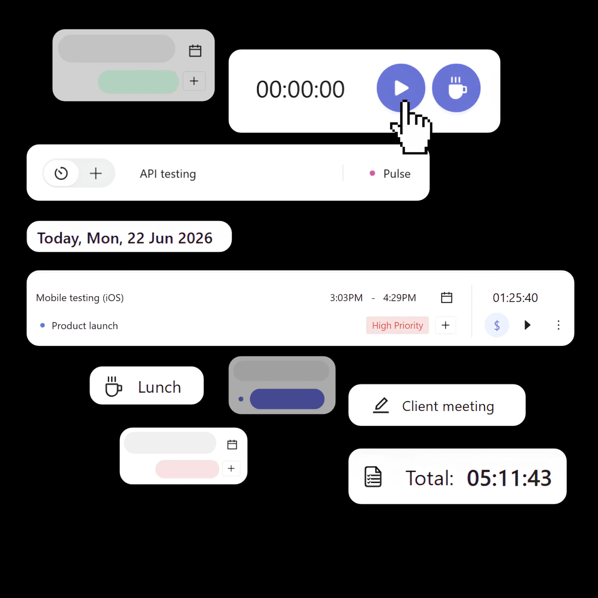 Flexible time tracking