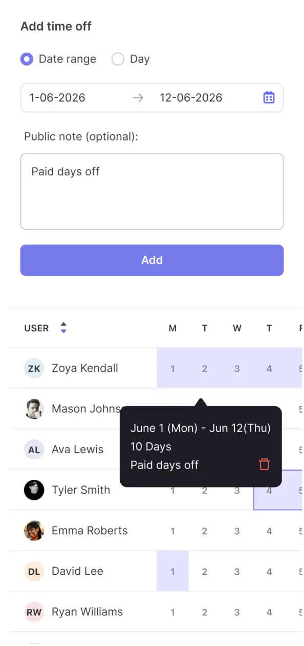 Boost team performance with a time tracking tool that analyzes work habits, tracks time spent, and helps prioritize tasks for productive teams.