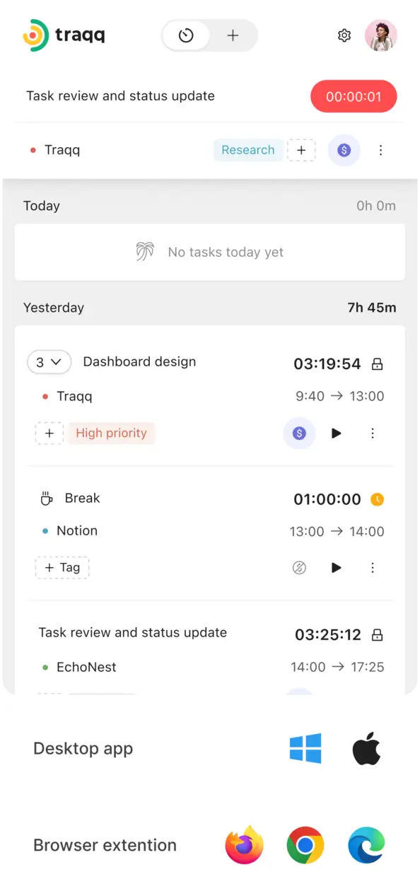 View employee attendance and time logs effortlessly with automated time tracking software—ideal for task management and small teams.