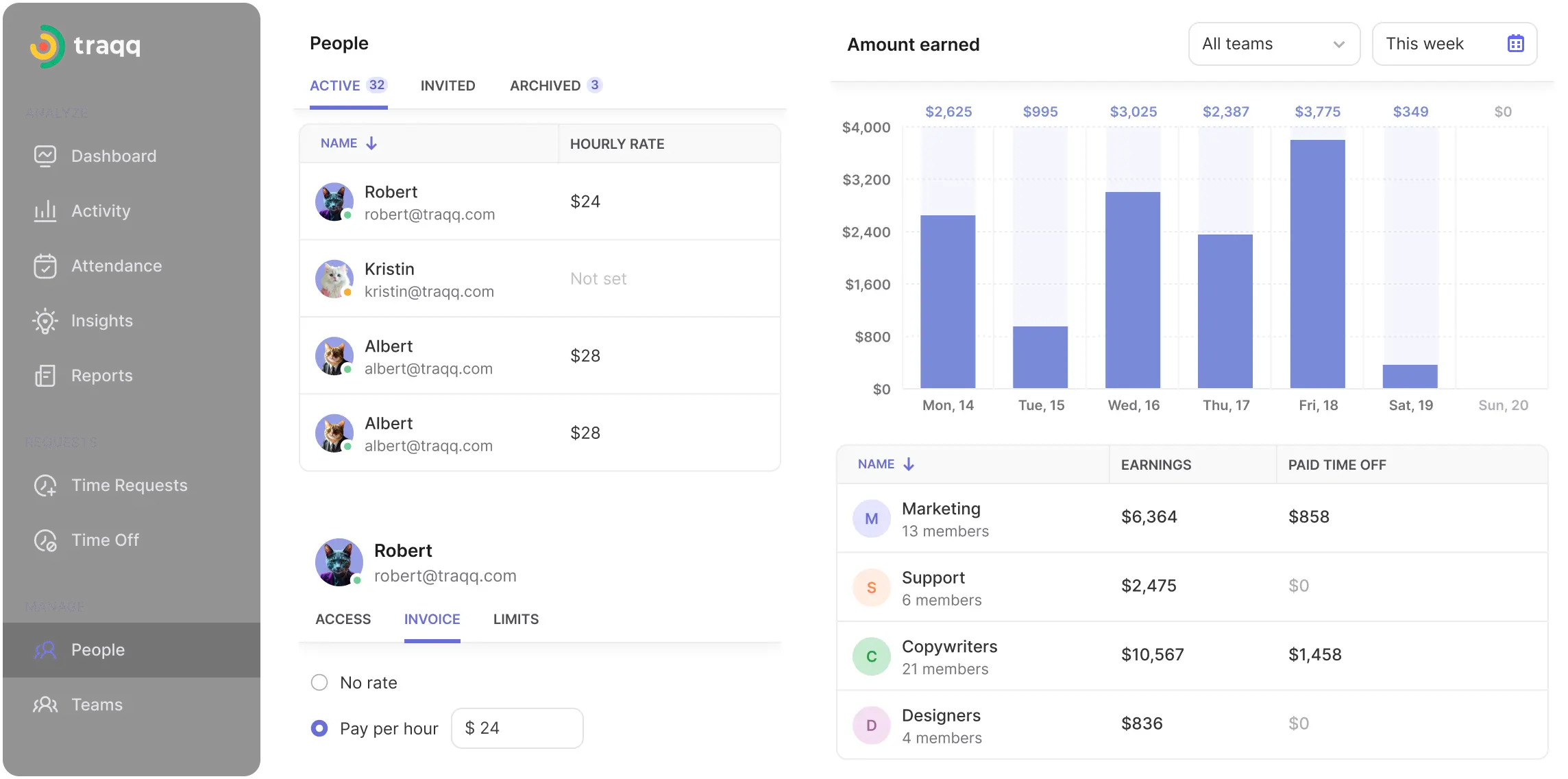 Manage leave with a flexible time tracking app that supports small teams, google docs integration, and detailed timesheets for accurate tracking.